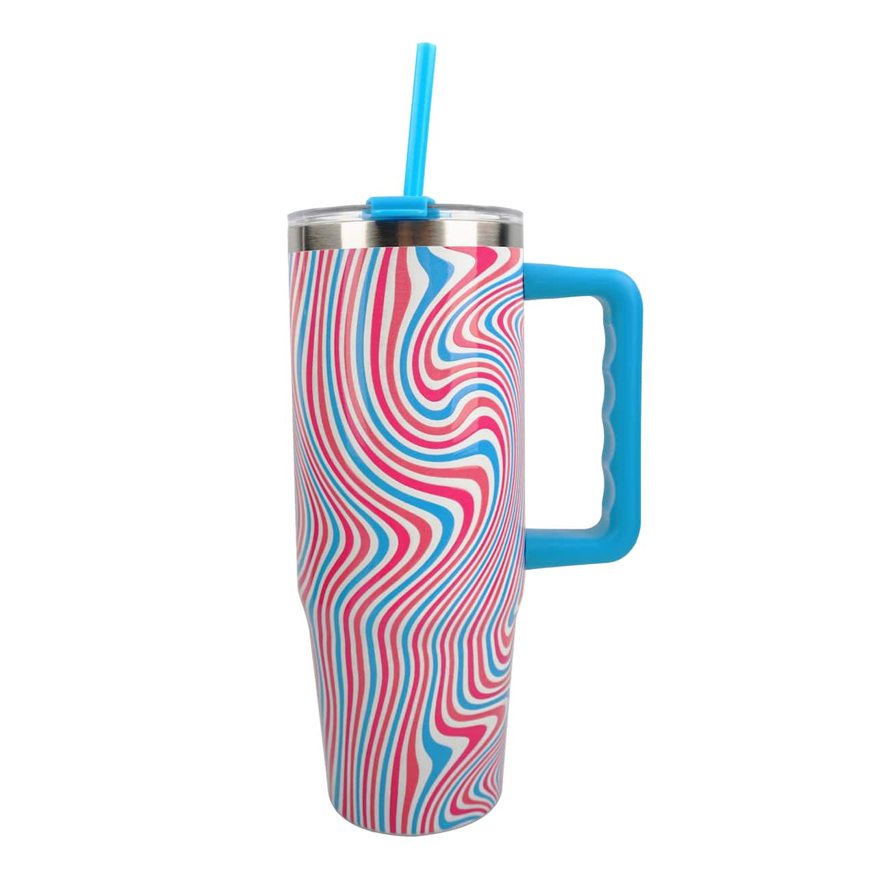 30oz. Blue Wavy Stainless Steel Insulated Tumbler by Celebrate It™